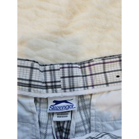Slazenger Mens Golf Shorts Plaid EUC Sz 34 - Picture 3 of 7